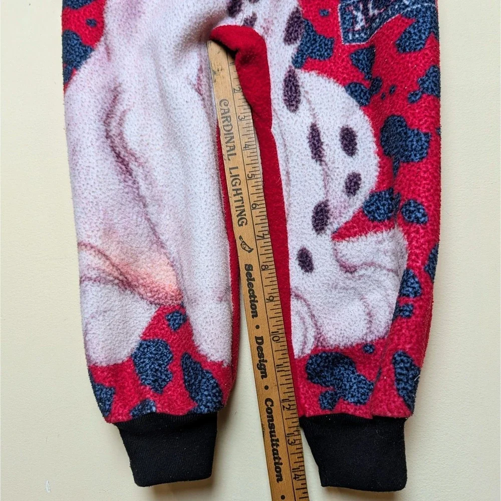 Vintage 101 Dalmatians Disney Movie 90s Footed Fleece Pajama Youth Size 6